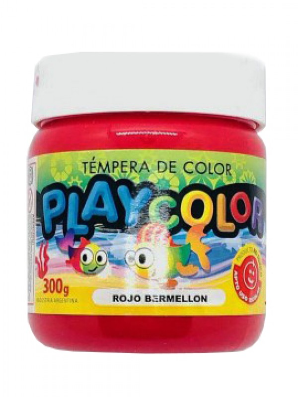 TEMPERA POTE PLAYCOLOR 250 GR ROJO BERMELLON Art. ML400048