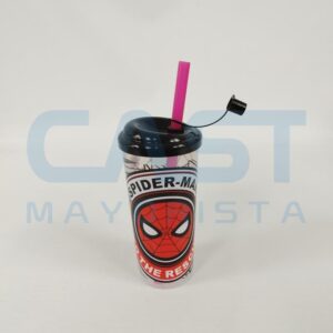 VASO ALTO TAPA C SORBETE SPIDERMAN Art. CTSPIDERMAN