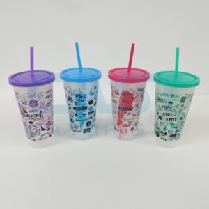 VASO ECO XL C TAPA Y SORBETE TURISMO Art. CTTURISMO