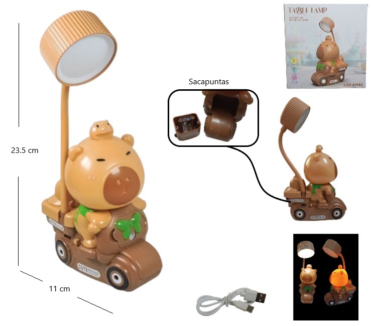 VELADOR CAPYBARA MOTO XJD93 Art. ITLED83062