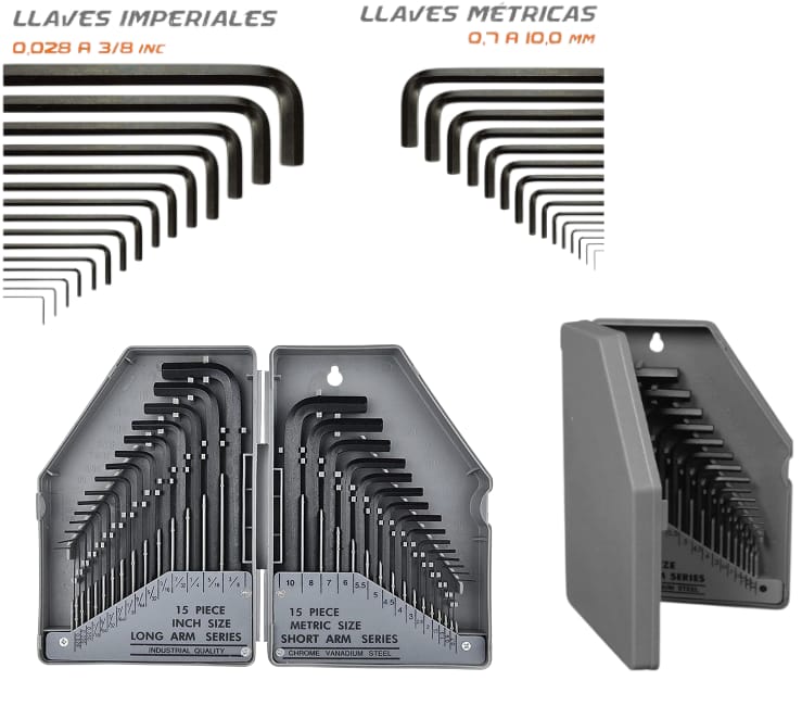 JUEGO DE LLAVES ALLEN 30PCS Art. IT130T12