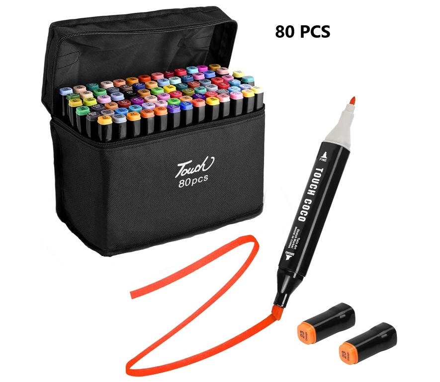 MARCADORES DOBLE PUNTA X80 PCS Art. ITMKB80