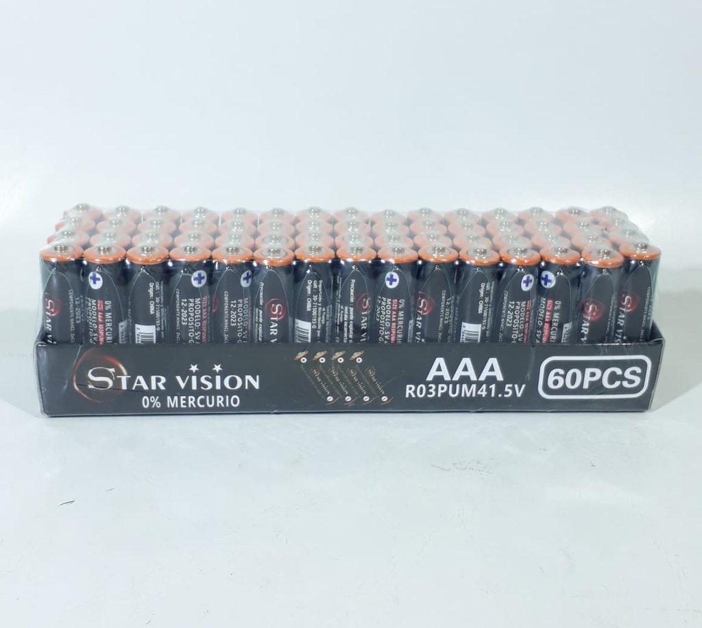 PILAS AAA PACK 60PCS STAR VISION Art. IT9549AAA