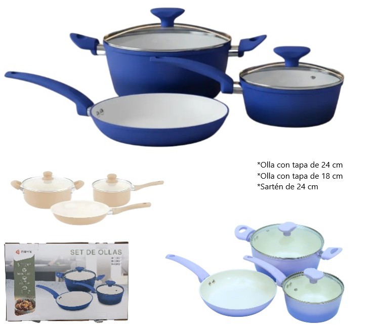 SET DE OLLAS 5PIEZAS ESPESOR Art. ITORCK5PCS