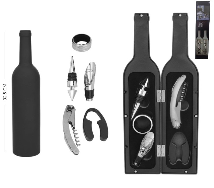 SET DESTAPADOR BOTELLA DE VINO 5 PCS Art. ITMELECH328