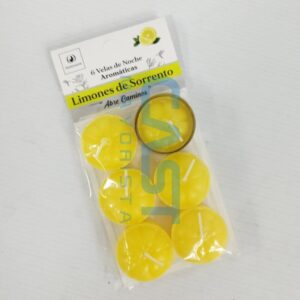 VELAS DE NOCHE X6 AMARILLO EN BOLSA Art. CTBOLSA