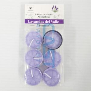 VELAS DE NOCHE X6 VIOLETA EN BOLSA Art. CTBOLSA