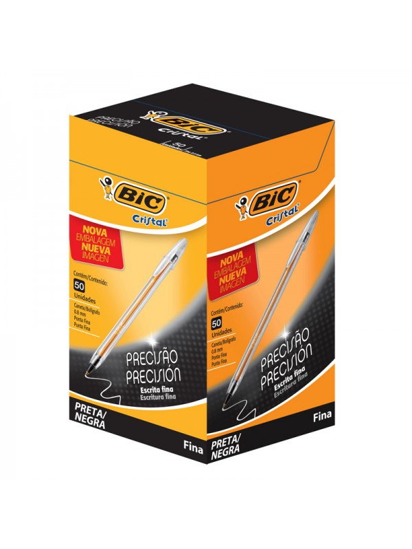 [ML321014] x50 BOLIGRAFO BIC CRISTAL FINA NEGRA