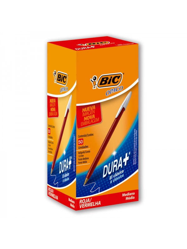 [ML321007] x50 BOLIGRAFO BIC OPACO ROJO