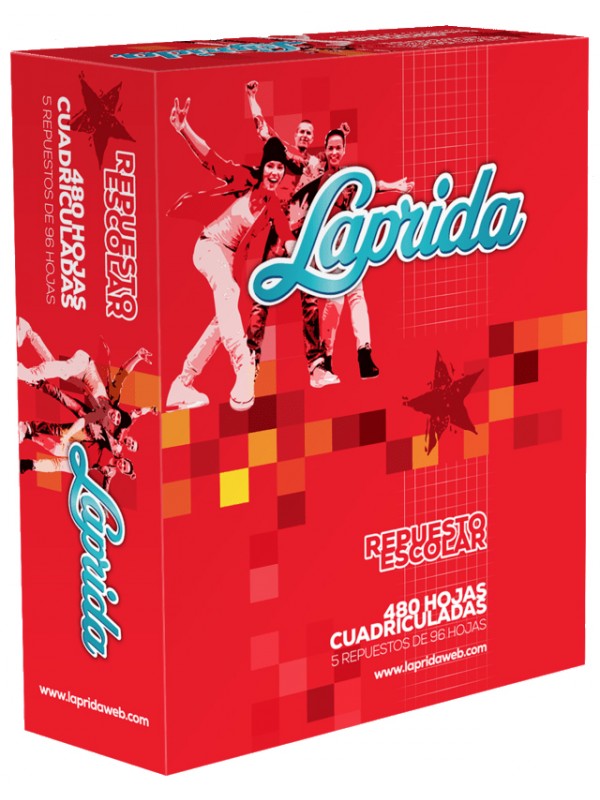 REPUESTO LAPRIDA x480 HOJAS CUADRICULADO