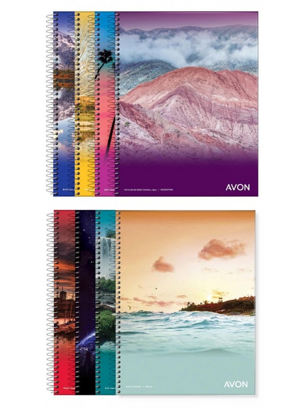 [ML363137] CUADERNO UNIVERSITARIO 29,7 AVON  x80 HOJAS CUADRICULADO