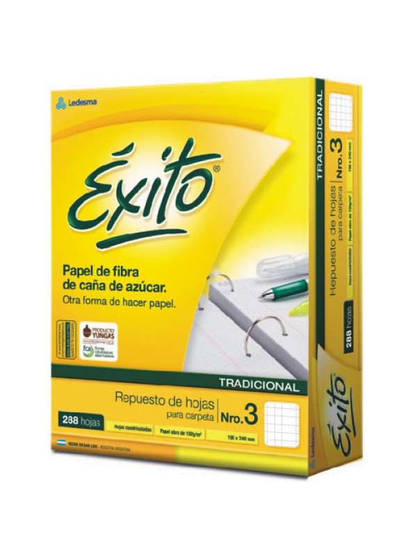 REPUESTO EXITO x288 HOJAS CUADRICULADO