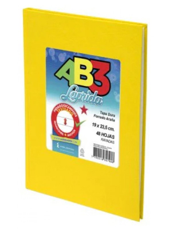 [ML366456] CUADERNO FORRADO LAPRIDA 19x23 x50 HOJAS AMARILLO RAYADO