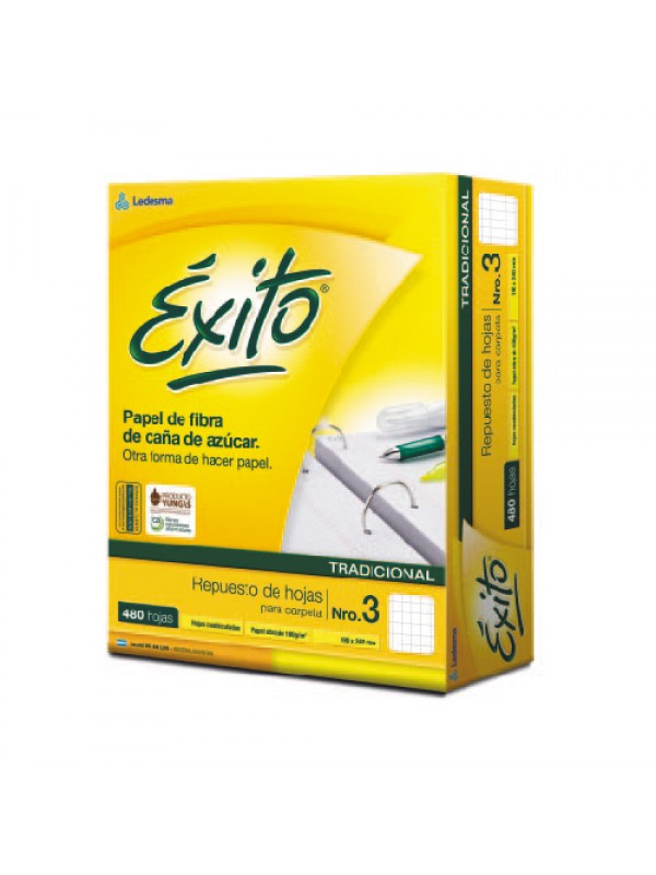 [ML363171] REPUESTO EXITO x480 HOJAS CUADRICULADO