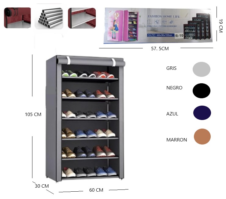 [PREITR10] R-11 ORGANIZADOR DE ZAPATOS 6 NIVEL (N,G,A)