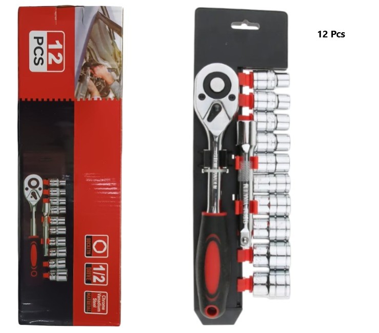 [PREIT130T08] SET DE LLAVE 1/2 TUBO 12PCS CV-12P