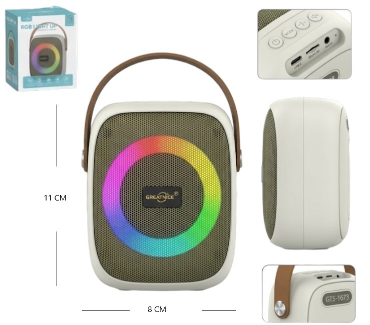 [PREITGTS1679] PARLANTE BLUETOOTH RGB