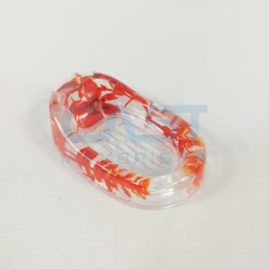 JABONERA PLASTICA 14X5X9CM FLOR ROJO