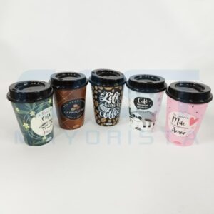 VASO CAFE (8989) C/ TAPA Y PICO 280ML