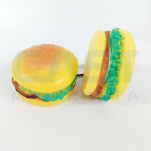 JUGUETE CHIFLE HAMBURGUESA 8CM P/ MASCOTA