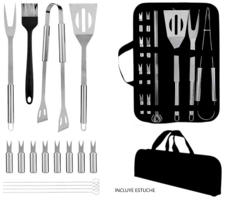 ACC0176 SET PARRILLERO 13 PCS ACERO