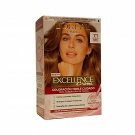 Excellence Rubio Ceniza Tono 7.1 Kit x1