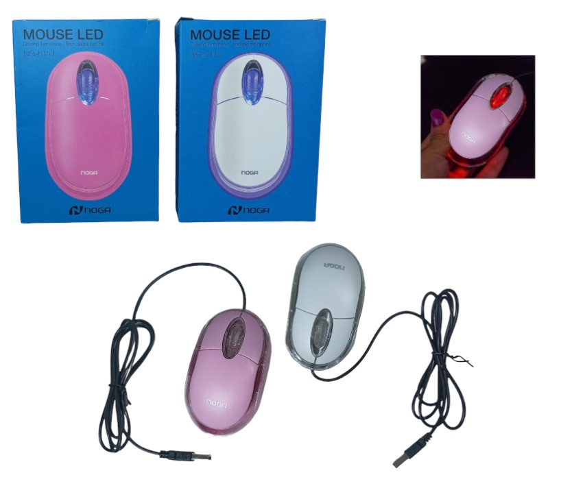 [PREITNG611U] MOUSE LED NOGA CON CABLE N R G A