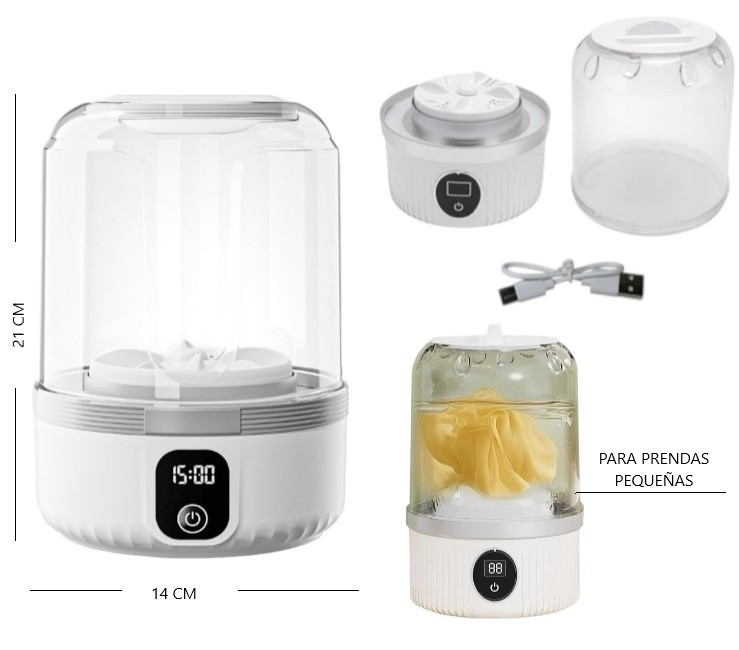MINI LAVADORA RECARGABLE 1LT