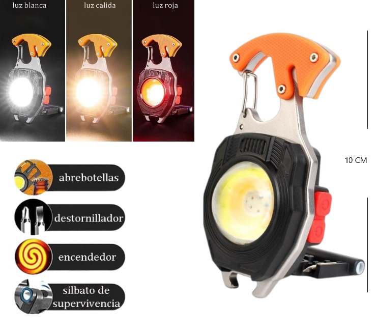 LUZ LLAVERO MULTIUSO RECARGABLE