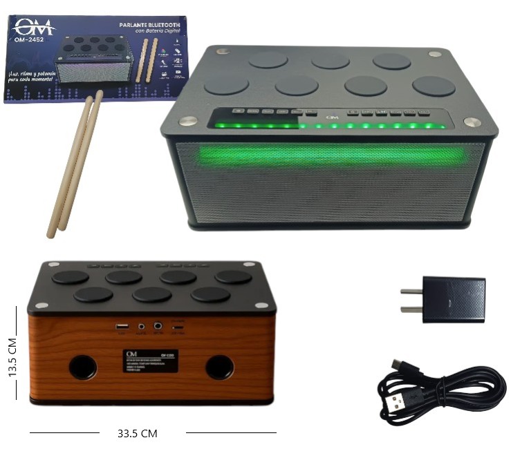 BATERIA CON PARLANTE BT DIGITAL