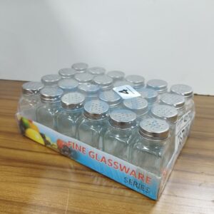 SALERO DE VIDRIO C/ TAPA ACERO X24U