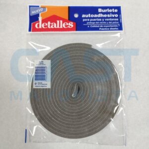 BURLETE AUTOADH P/ PUERTAS VENTANAS 4M 10X6MM (792