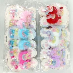 COLITA DE PELO + CLIP {WB614} INFANTIL -PACK X12
