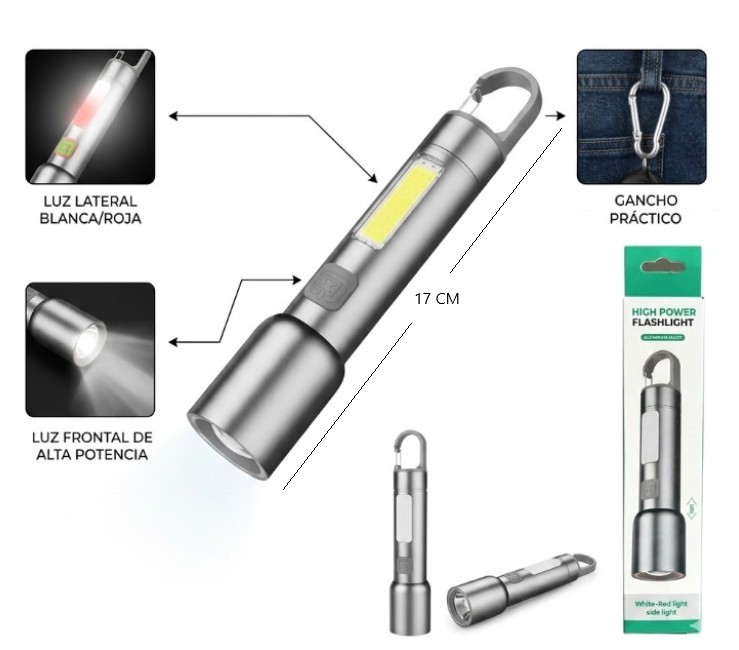 LINTERNA CON ZOOM RECARGABLE