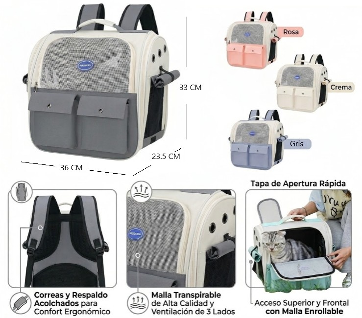 MOCHILA PARA TRASLADAR MASCOTAS