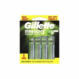 Mach 3 Sensitive Pack x 8 un.