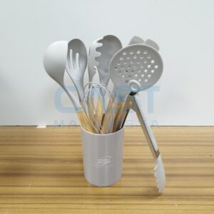 JUEGO DE UTENSILIO P/ COCINA 10PCS C/ POTE EN CAJA