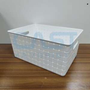 CANASTO ORGANIZADOR SIMIL RATAN 38X27X18CM