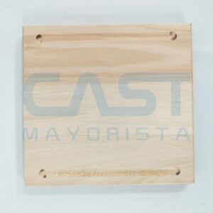 PLATO CUADRADO EUCALIPTO (0119) 20X21CM
