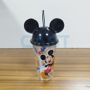 VASO 500ML TAPA OREJAS C/ SORBETE MICKEY