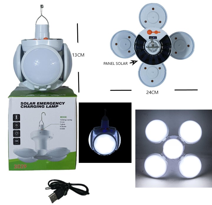 [PREITB005] LAMPARA CAMPING SOLAR RECARGABLE 2029KA