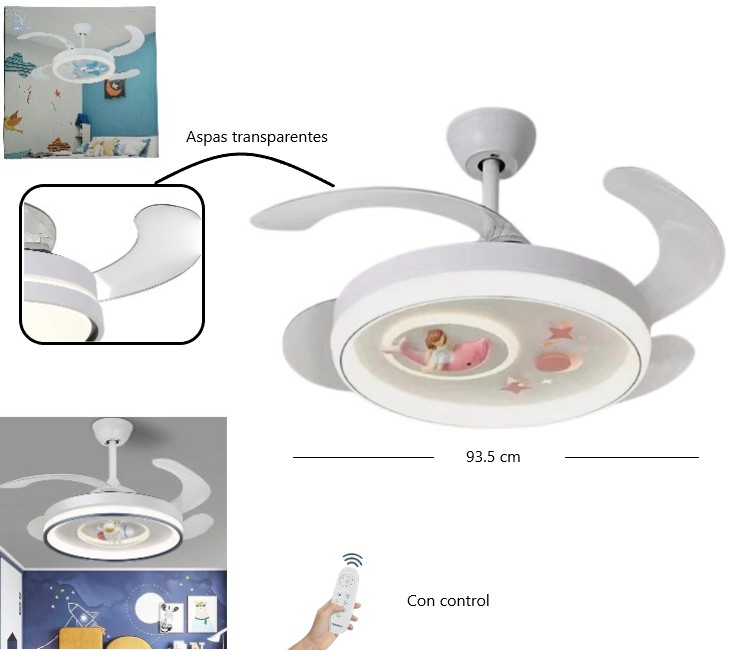 [PREITSV2507] VENTILADOR LED DE TECHO INFANTIL SV-12 2512