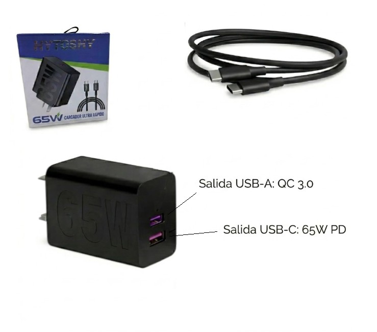 CARGADOR HYTOSHY USB-C QC 3.0