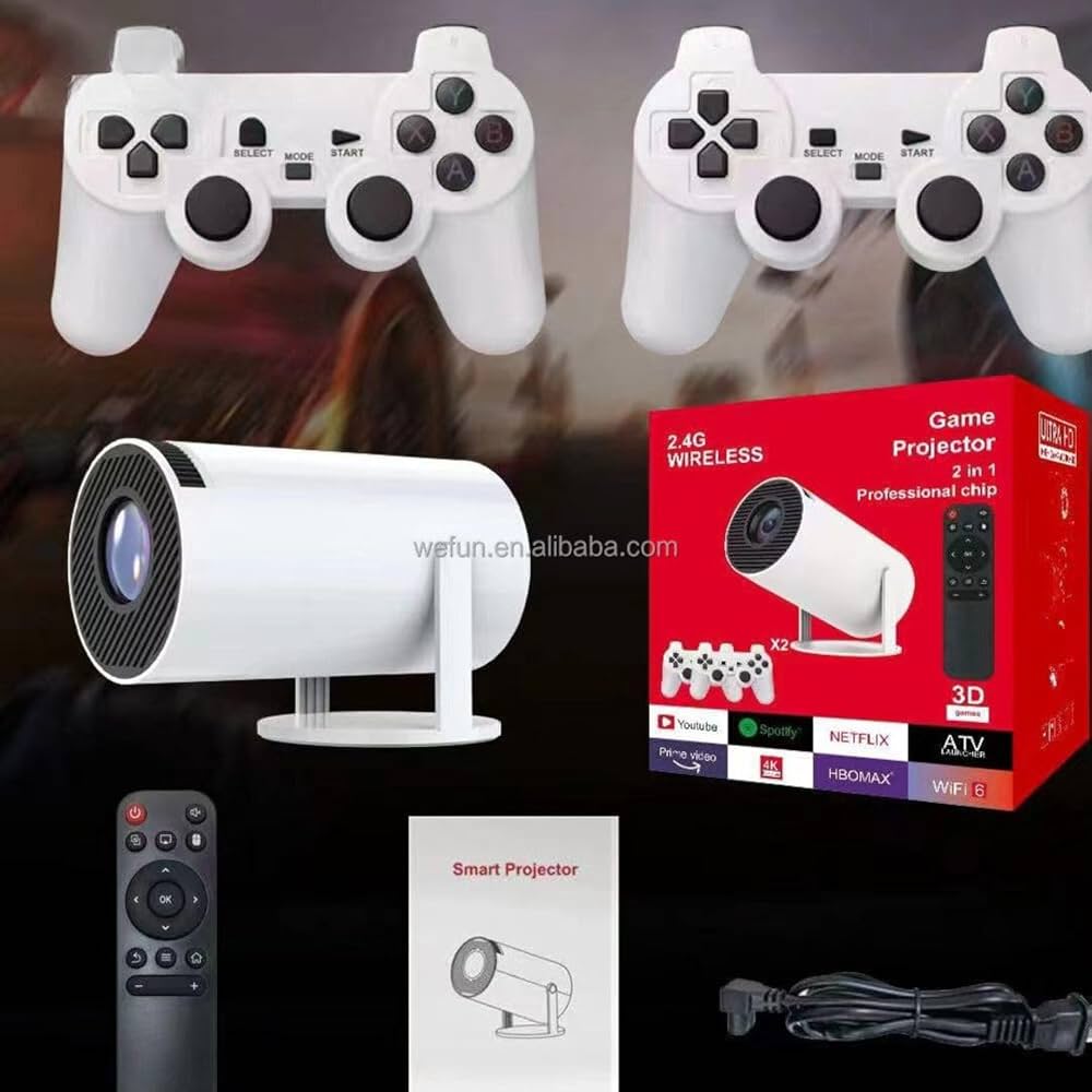 PROYECTOR HD 2 EN 1 C/ JUEGOS Y JOYSTICK