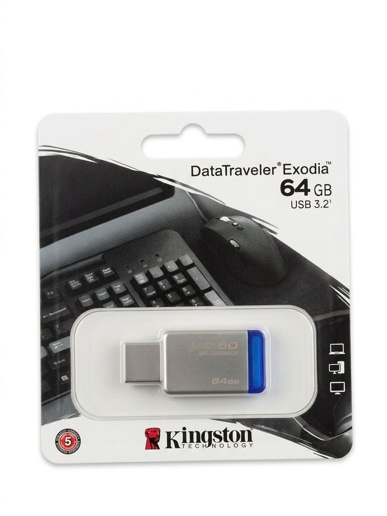 PENDRIVE KINGSTON 64GB METAL