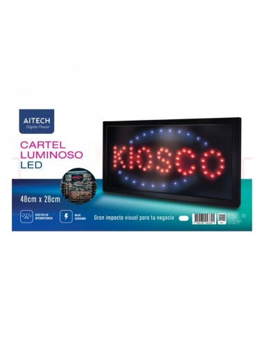LETRERO KIOSKO LUZ LED 48X28CM