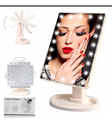 ESPEJO LED 360° CON BASE