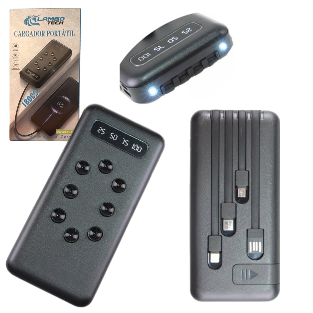 CARGADOR PORTATIL 18000MAH CON SOPAPA