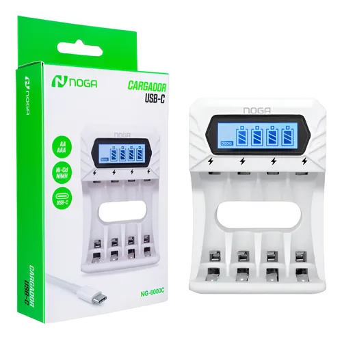 CARGADOR PARA PILAS CON PANTALLA NOGA NG-6000C