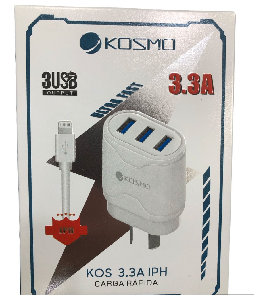 CARGADOR KOSMO IPHONE 3.3A